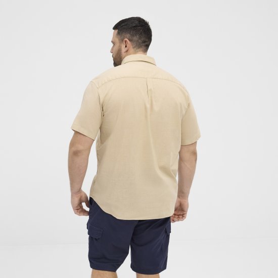 North Latitude 51106 Short Sleeve Shirt Sand - Chemises manche courte - Chemises Homme Manche Courte Grande Taille