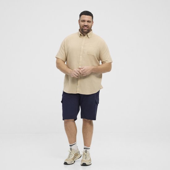 North Latitude 51106 Short Sleeve Shirt Sand - Chemises manche courte - Chemises Homme Manche Courte Grande Taille