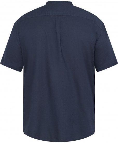 North Latitude 61109 Chemise Manches Courtes à Col Mao Bleu Marine - Chemises - Chemises Grandes Tailles Hommes