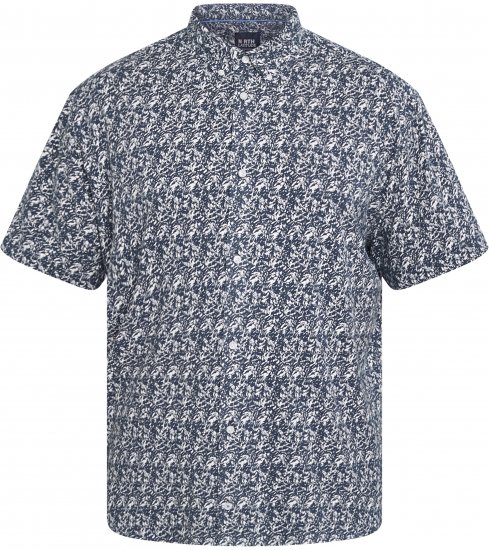 North Latitude 61114 Chemise Jersey Imprimé Intégral Bleu Marine - Chemises - Chemises Grandes Tailles Hommes