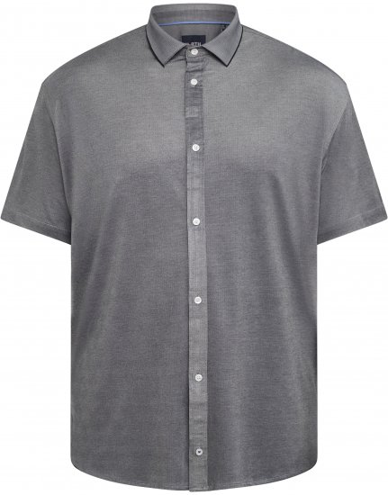 North Latitude 61116 Chemise Piqué Chinée Manches Courtes Gris - Polos - Polos homme grande taille