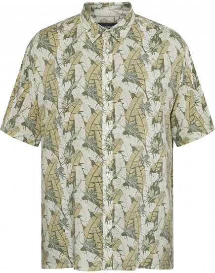 North Latitude 61310 Chemise en Viscose Imprimé Intégral Vert Olive - Chemises - Chemises Grandes Tailles Hommes