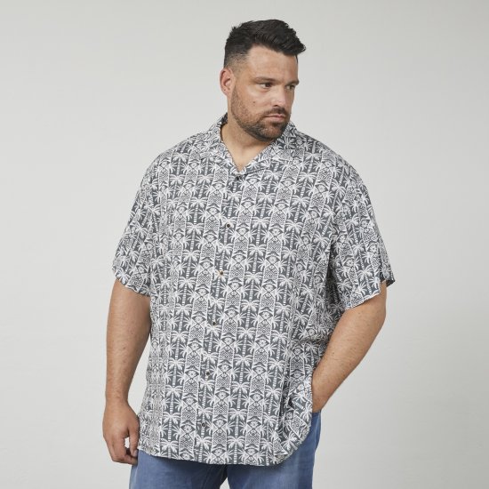 North Latitude 61313 Chemise en Viscose à Col Cubain Gris - Chemises - Chemises Grandes Tailles Hommes