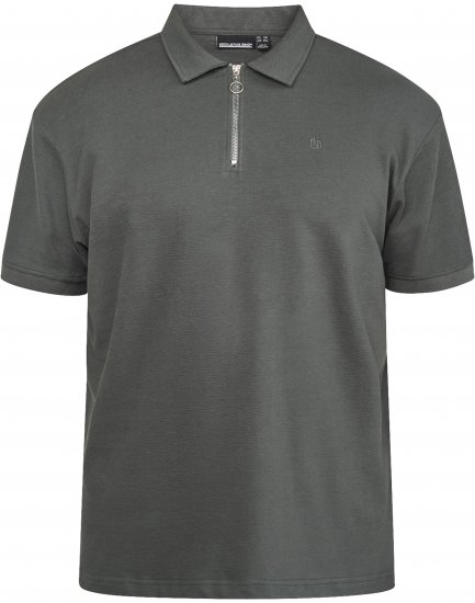 North Latitude 61347 Polo avec Zip Vert Foncé - Polos - Polos homme grande taille