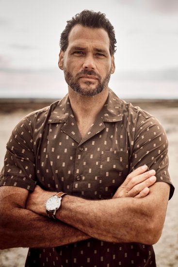 JP1880 Boxy Cuba Short Sleeve Shirt Brown - Chemises - Chemises Grandes Tailles Hommes
