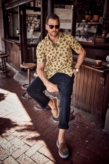 JP1880 Boxy Cuba Short Sleeve Shirt Camel - Chemises - Chemises Grandes Tailles Hommes