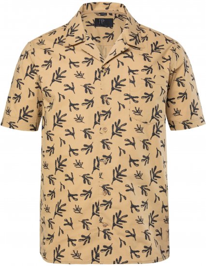 JP1880 Boxy Cuba Short Sleeve Shirt Camel - Chemises - Chemises Grandes Tailles Hommes