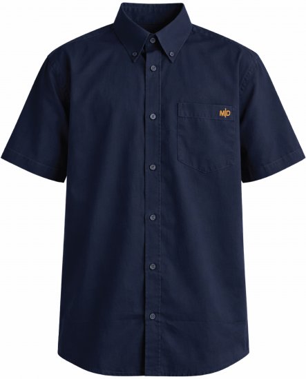 Motley Denim Zagreb Chemise manches courtes Bleu marine - Chemises - Chemises Grandes Tailles Hommes