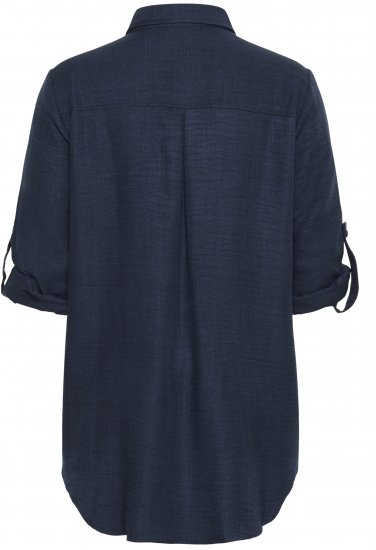 Kaffe Curve Ellie Shirt Tunic Moon Indigo Blue - Tuniques - 