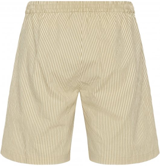 Kaffe Curve Nana Short rayé Chincilla/Blanc rayé - Jeans & Pantalons Femme Grandes Tailles – Plus Size - 
