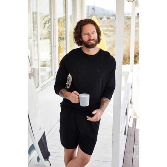 JP1880 Shorts Elastic Waistband Black - Shorts - Shorts hommes grande taille