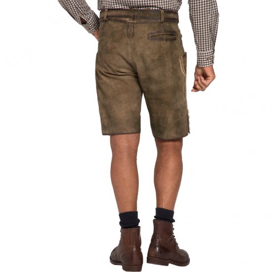 JP1880 Shorts Goat Suede with Belt Buckle Traditional Moss Green - Tenues de fête - Tenues de fête – Pour célébrer avec style et confort