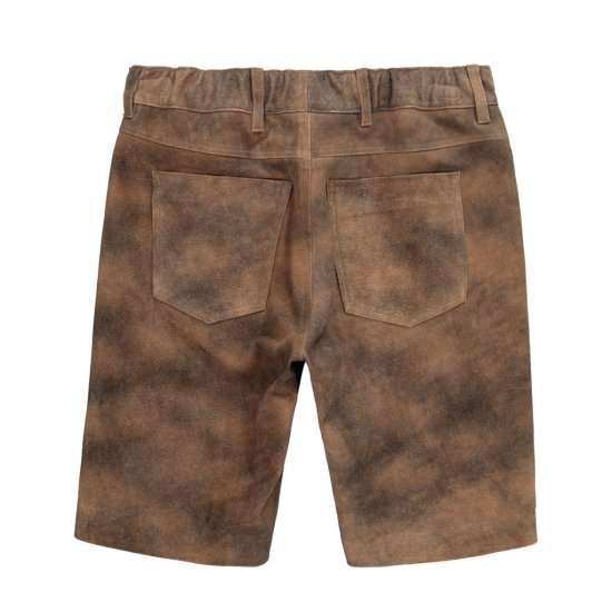 JP1880 Shorts Leather Traditional Cowhide Brown - Shorts - Shorts hommes grande taille