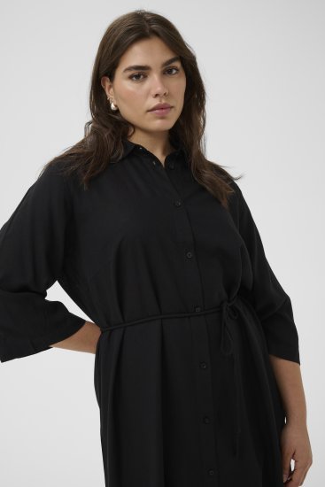 Kaffe Curve Mille Short Shirt Dress Black Deep - Robes mini - 