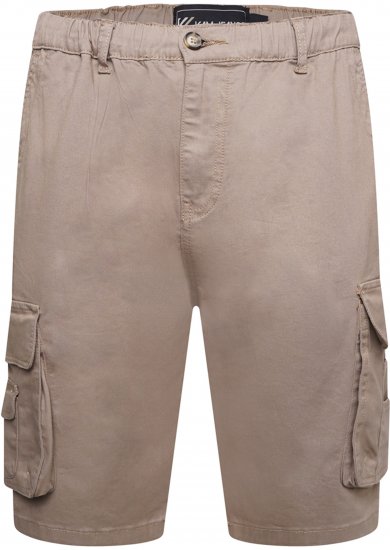 Kam Jeans 3404 Cargo Shorts Beige - Shorts - Shorts hommes grande taille