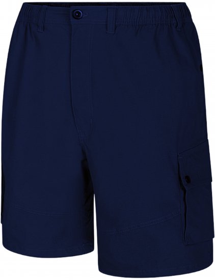 Espionage ST066 Stretch Poplin Cargo Shorts Dark Navy - Shorts - Shorts hommes grande taille