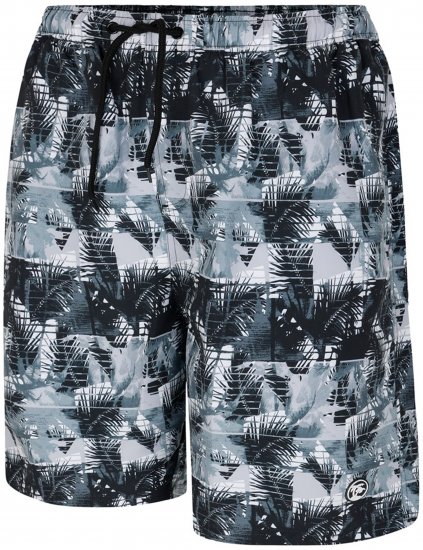 Espionage SW104 Mono Print Cargo Swimshorts Black - Vêtements de bain - Maillots/Shorts de bain Grande Taille pour Hommes 