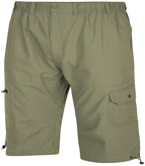 Espionage TR055 3/4 Cropped with Mult Pocket Trousers Light Khaki - Shorts - Shorts hommes grande taille