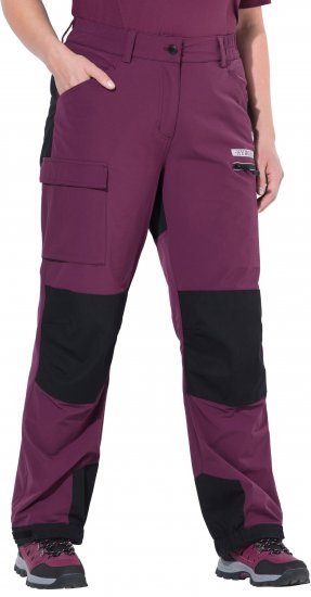 Ulla Popken HYPRAR Multifunctional Durable Inset Trekking Pants Dark Cherry Dark Cherry - Jeans & Pantalons Femme Grandes Tailles – Plus Size - 