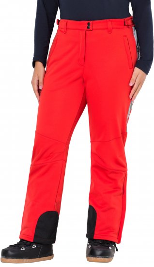Ulla Popken Softshell Trousers Waterproof Zip Pockets Snow Gaiters Salsa - Jeans & Pantalons Femme Grandes Tailles – Plus Size - 