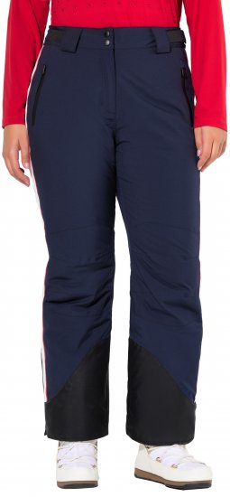 Ulla Popken Performance Trousers Waterproof Zip Pockets Snow Gaiter Navy - Jeans & Pantalons Femme Grandes Tailles – Plus Size - 