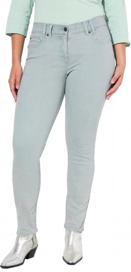 Ulla Popken Slim Leg Light Wash Jeans Light Moss Light Moss Green - Jeans & Pantalons Femme Grandes Tailles – Plus Size - 