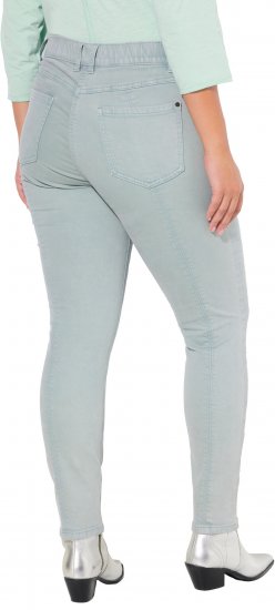 Ulla Popken Slim Leg Light Wash Jeans Light Moss Light Moss Green - Jeans & Pantalons Femme Grandes Tailles – Plus Size - 