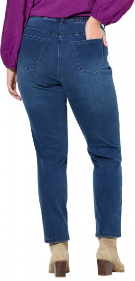 Ulla Popken Rhinestone Seam Stretch Fit Jeans Blue Denim - Jeans & Pantalons Femme Grandes Tailles – Plus Size - 
