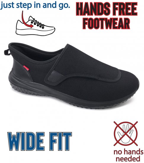 D555 Shelvey Kingsize Open Top Knitted Shoe Black - Baskets et sneakers - 