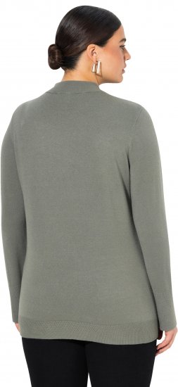 Ulla Popken Long Sleeves Mock Turtleneck Sweater Grey - Sweatshirts & hoodies - 