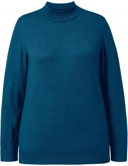 Ulla Popken Long Sleeves Mock Turtleneck Sweater Emerald Green - Sweatshirts & hoodies - 