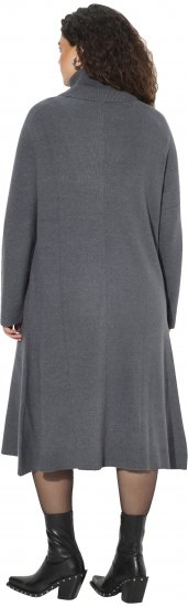 Ulla Popken Long Turtleneck Duster Sweater Graphite Grey - Sweatshirts & hoodies - 