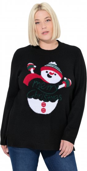 Ulla Popken Whimsical Holiday Sweater Black - Sweatshirts & hoodies - 
