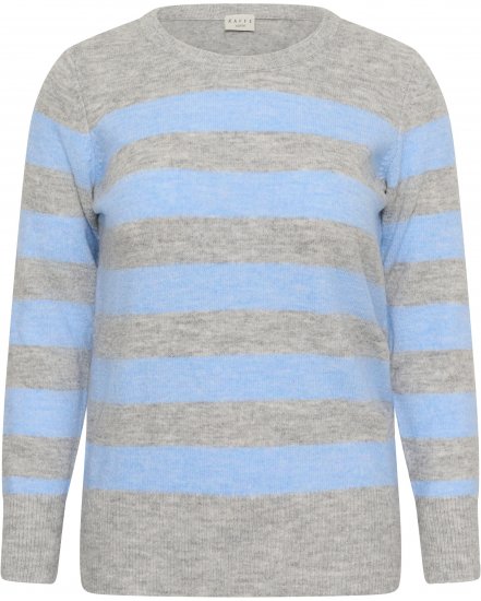 Kaffe Curve Niela Pull rayé Gris clair/Bleu - Pulls et mailles - 