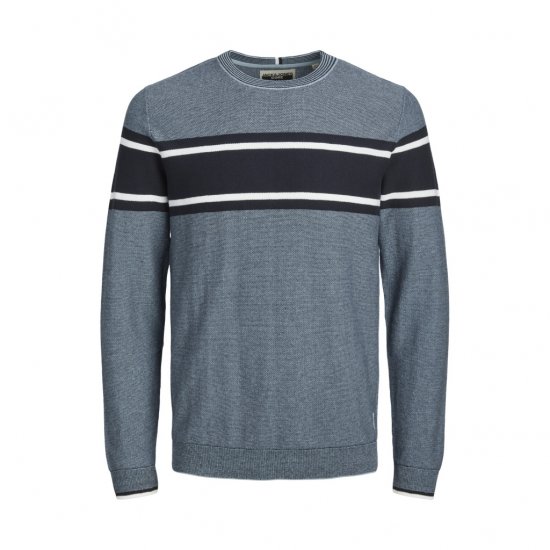 Jack & Jones Logan Spring Knitted Pullover Turquoise - Sweatshirts & Hoodies - Sweatshirts/Hoodies grande taille homme