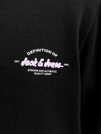 Jack & Jones Brandon Sweatshirt Black - Sweatshirts & hoodies - Sweatshirts/Hoodies grande taille homme