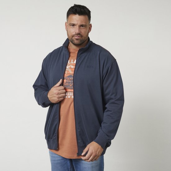 North Latitude 61140 Gilet Sweat Doux Bleu Marine - Sweatshirts & hoodies - Sweatshirts/Hoodies grande taille homme