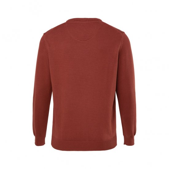 JP1880 Classic Round Neck Long Sleeve Sweater Brick Brown - Sweatshirts & hoodies - Sweatshirts/Hoodies grande taille homme