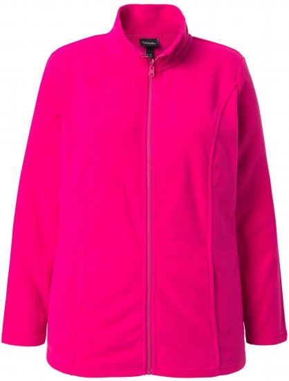 Ulla Popken Modular Fleece Zip Front Jacket Light Heather - Sweatshirts & hoodies - 