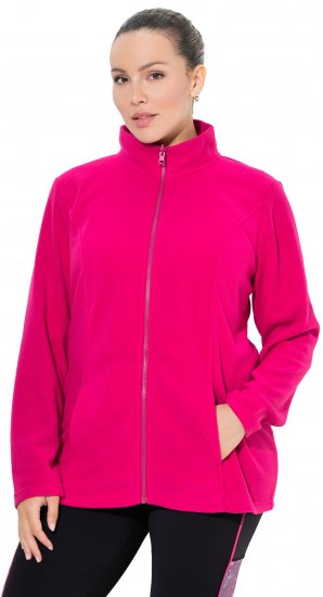 Ulla Popken Modular Fleece Zip Front Jacket Light Heather - Sweatshirts & hoodies - 