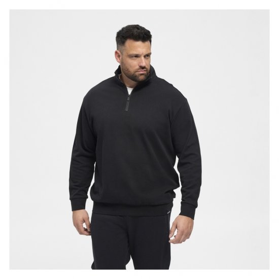 North Latitude Denim Half-Zip Sweatshirt Black - Sweatshirts & hoodies - Sweatshirts/Hoodies grande taille homme
