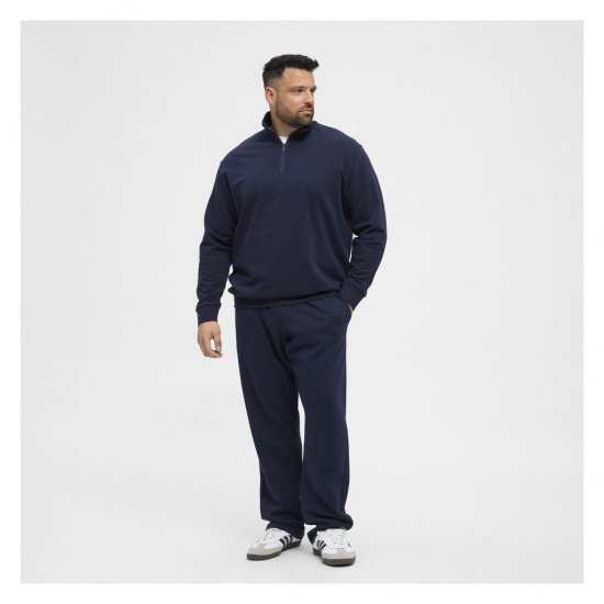 North Latitude Half-Zip Sweatshirt Navy Blue - Sweatshirts & hoodies - Sweatshirts/Hoodies grande taille homme