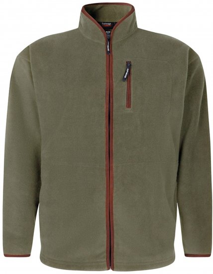 Espionage FL048 Microfleece Jacket Olive Green - Vêtements en laine polaire - Vêtements/vestes polaires grande taille pour hommes