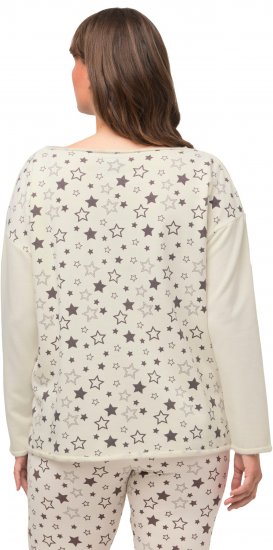 Ulla Popken Dreaming Time Long Sleeve Sweatshirt Chalk - Sweatshirts & hoodies - 