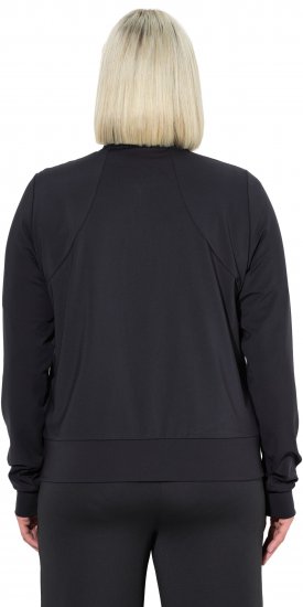 Ulla Popken Quick Drying College Collar Sweatshirt Black - Sweatshirts & hoodies - 