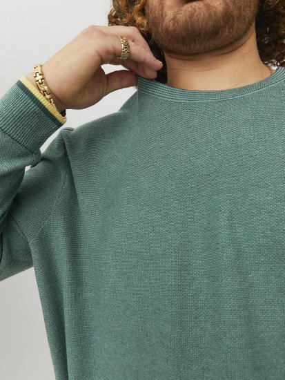 Jack & Jones Logan Spring Knitted Pillover Grey - Sweatshirts & hoodies - Sweatshirts/Hoodies grande taille homme