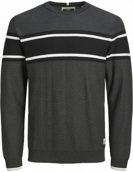 Jack & Jones Logan Spring Knitted Pullover Black - Sweatshirts & hoodies - Sweatshirts/Hoodies grande taille homme