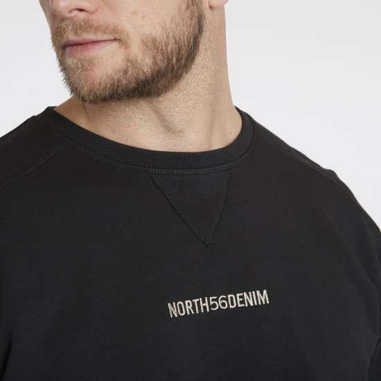 North Latitude Denim Logo Sweatshirt Black TALL - TALL sweatshirts - 