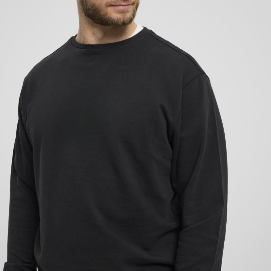 North Latitude Denim Crew Neck Sweatshirt Black TALL - TALL sweatshirts - 