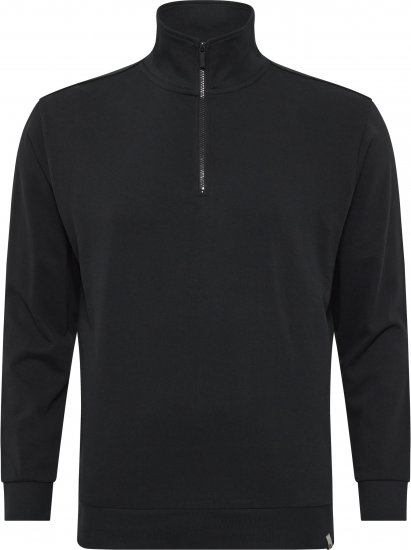 North Latitude Denim Half-Zip Sweatshirt Black TALL - TALL sweatshirts - 